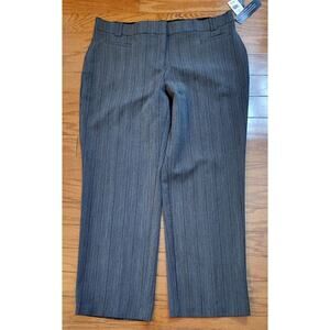 Counterparts Women's Dress Slacks Size 16W- Plus Size Black Berry Striped